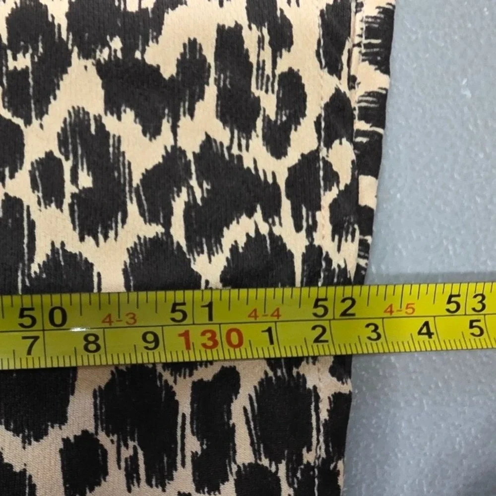 Anthropologie Womens 2X Elyse Leopard Print Bias Midi Slip Dress